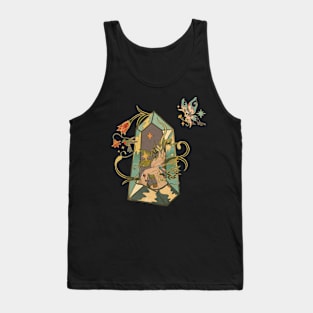 Vintage Hand Flower with Butterfly Tank Top